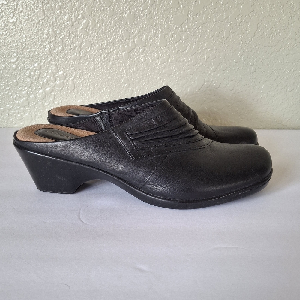 Leather Mule Michelle D Steffen Slip on Heel 7 - Picture 2 of 9